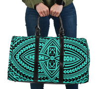Polynesian Seamless Turquoise Hawaii Travel Bag Travel Bag One size Turquoise - Polynesian Pride