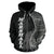 Marshall Islands Polynesian Zip up Hoodie Coconut Tree Black - Polynesian Pride