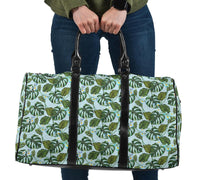 Tropical Flowers Monstera Leaf Hawaii Travel Bag Travel Bag One size Black - Polynesian Pride