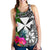 Wallis and Futuna Women Racerback Tank - Turtle Plumeria Banana Leaf - Polynesian Pride