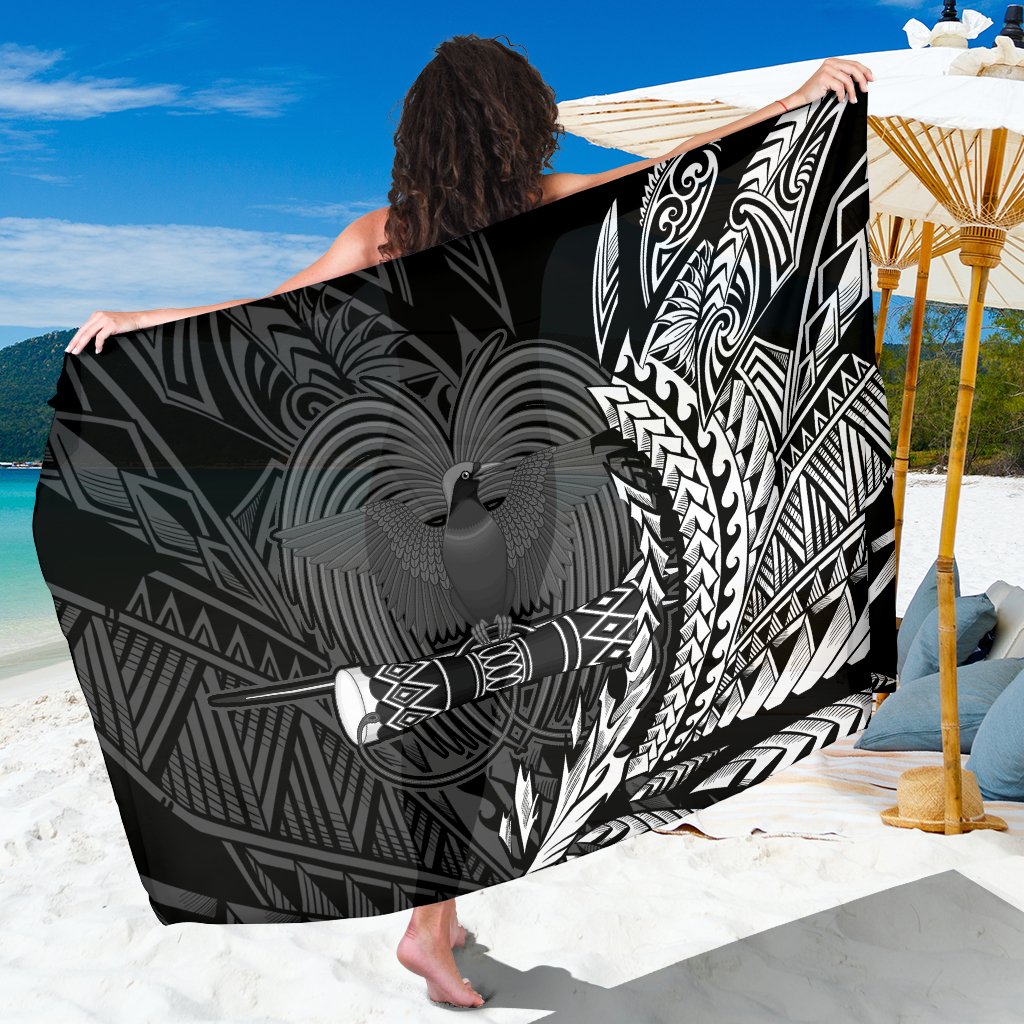 Papua New Guinea Sarong - Wings Style Sarong - Papua New Guinea One Size Black - Polynesian Pride