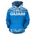 Guam All Over Hoodie Polynesian Blue and White - Polynesian Pride