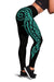 Cook Islands State Tattoo Swirly Turquoise Polynesian Women's Leggings Turquoise - Polynesian Pride