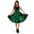 Polynesian Hawaii Midi Dress - Kanaka Maoli Green Turtle Women Green - Polynesian Pride