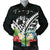 Tonga Men's Bomber Jacket - Tonga Caledonia Coat of Arms & Polynesian Tropical Flowers White White - Polynesian Pride