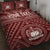 Samoa Personalised Quilt Bed Set - Samoa Seal In Polynesian Tattoo Style (Red) Red - Polynesian Pride