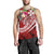 Wallis and Futuna Polynesian Men's Tank Top - Summer Plumeria (Red) - Polynesian Pride