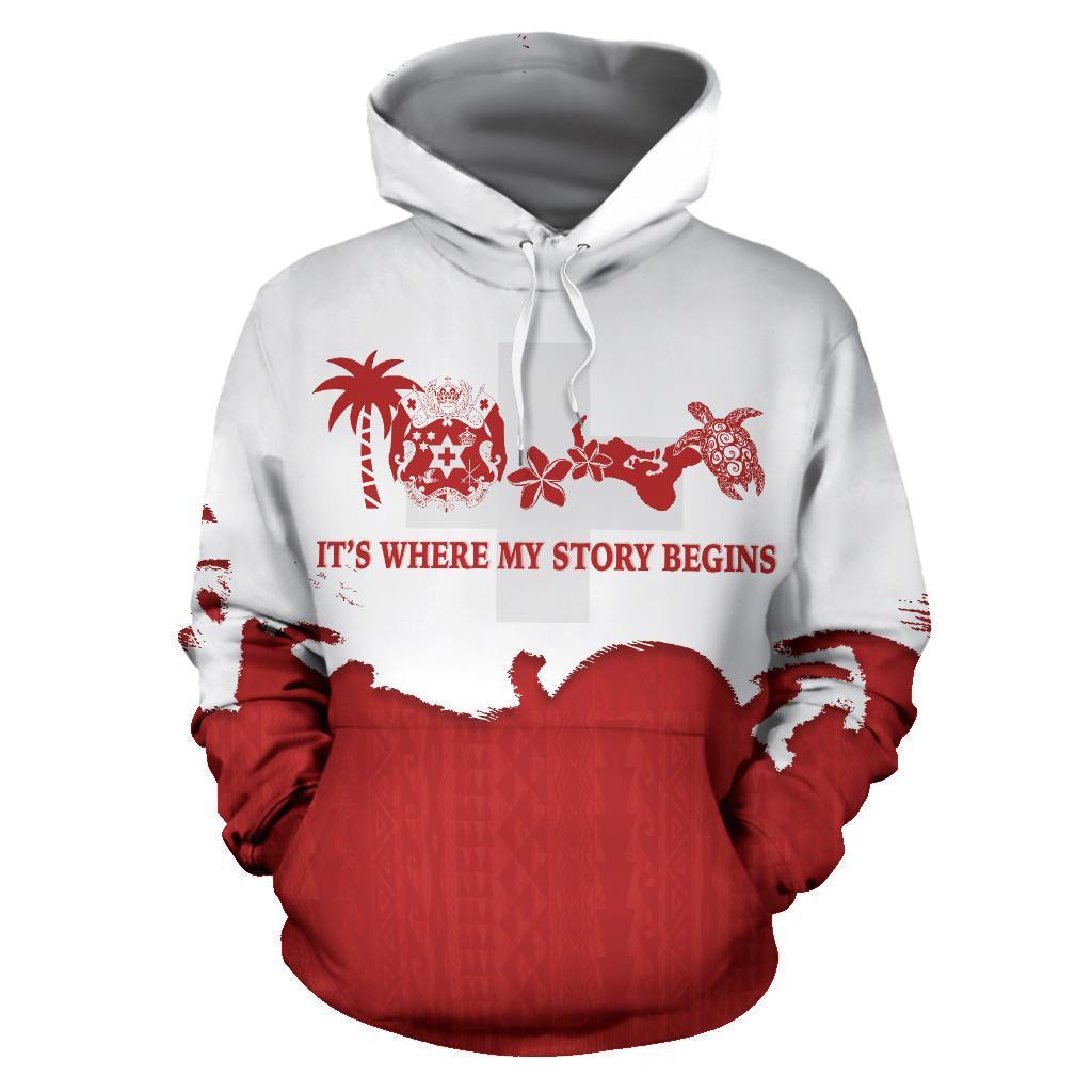 Tonga Hoodie Tonga Its Where My Story Begins - Polynesian Pride