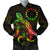 Cook Islands Polynesian Men's Bomber Jacket - Turtle With Blooming Hibiscus Reggae Reggae - Polynesian Pride