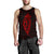 Hawaii Kakau Makau Fish Hook Kanaka Map Men's Tank Top Polynesian - Red - Polynesian Pride