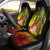 Vanuatu Custom Personalised Car Seat Covers - Humpback Whale with Tropical Flowers (Yellow) Universal Fit Yellow - Polynesian Pride