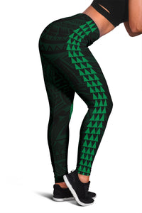 Hawaii Turtle Shark Polynesian Leggings - Green Green - Polynesian Pride