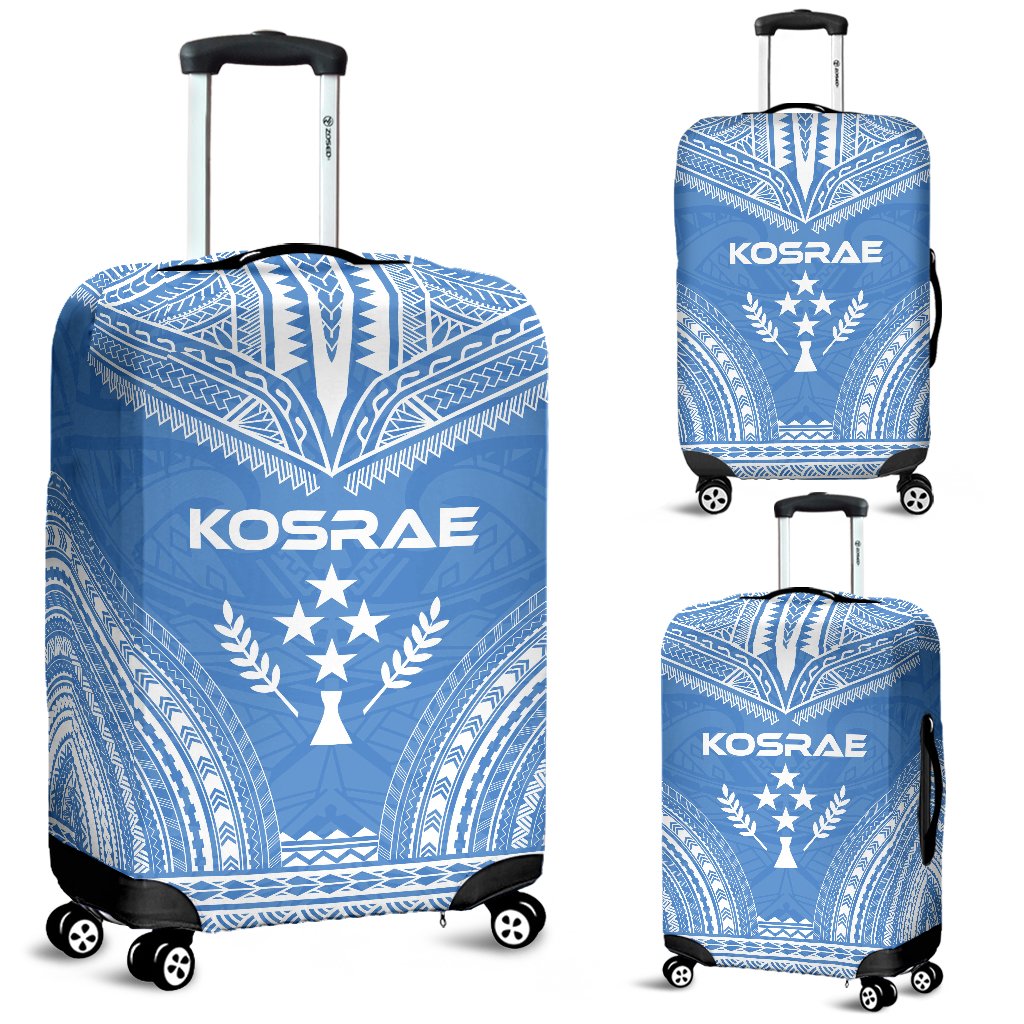 Kosrae Flag Polynesian Chief Luggage Cover Blue - Polynesian Pride