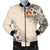 Kiribati Men's Bomber Jacket - The Beige Hibiscus - Polynesian Pride