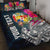 Tonga Custom Personalised Quilt Bed Set - Summer Vibes Blue - Polynesian Pride