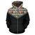 Hawaii Vintage Pattern Zip up Hoodie Mix - Polynesian Pride