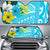 American Samoa Auto Sun Shades - Polynesian Pattern Aquamarine Stone Color Auto Sun Shade Universal Fit GOLD - Polynesian Pride