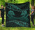 Aotearoa Premium Quilt Turquoise Maori Manaia With Silver Fern Turquoise - Polynesian Pride