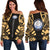 Marshall Islands Women's Off Shoulder Sweater - Polynesian Tattoo Gold Gold - Polynesian Pride