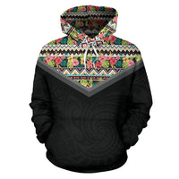 Hawaiian Pattern Vintage Hoodie 12 - Polynesian Pride