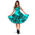 Polynesian Midi Dress - Cyan Turtle Women Cyan - Polynesian Pride