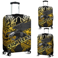Samoa Polynesian Custom Personalised Luggage Covers - Eagle Tribal Pattern Yellow Yellow - Polynesian Pride