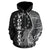 Cook Islands Polynesian Custom Zip up Hoodie Coconut Black - Polynesian Pride