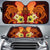 Samoa Custom Personalised Auto Sun Shades - Tribal Tuna Fish Auto Sun Shade Universal Fit Orange - Polynesian Pride