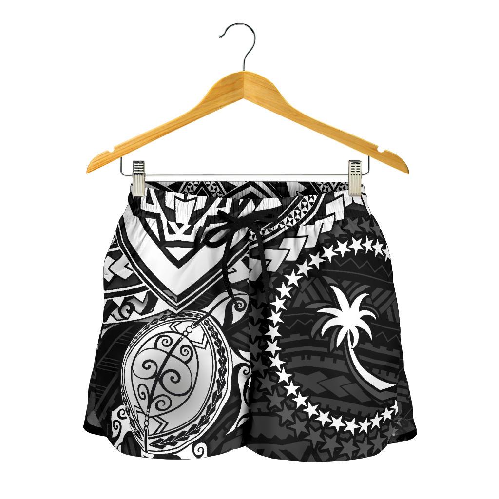 Chuuk Polynesian Short (Women) - White Turtle - Polynesian Pride
