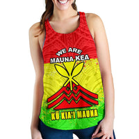 Mauna Women's Racerback Tank - Protect Mauna Kea - Polynesian Pride