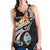 Guam Women's Racerback Tank - Guam Seal Polynesian Patterns Plumeria (Black) Black - Polynesian Pride