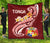 Tonga Premium Quilt - Tonga Coat Of Arms With Polynesian Patterns - Polynesian Pride