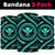 Hawaiian Kanaka Maoli Turquoise Bandana 3 - Pack - Polynesian Pride