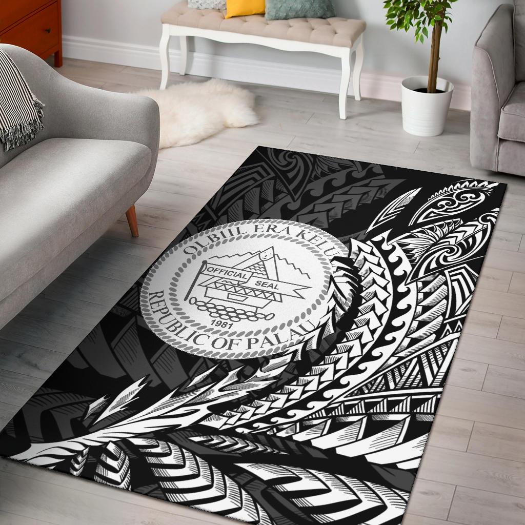 Palau Area Rug - Wings Style Black - Polynesian Pride