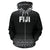 Fiji Polynesian Zip up Hoodie White Frog - Polynesian Pride