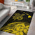 Hawaii Turtle Polynesian Map Plumeria Area Rug AH Rug Yellow - Polynesian Pride