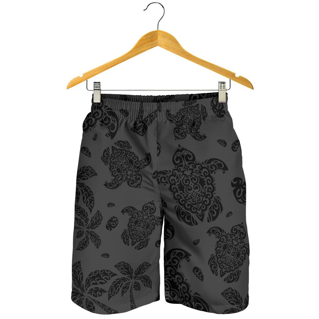 Polynesian Turtle Palm And Sea Pebbles Gray Men's Short - Polynesian Pride