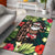 Hawaii Santa Claus Surf Christmas Pattern Area Rug - AH Green - Polynesian Pride