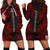 Norfolk Island Hoodie Dress - Polynesian Tattoo Red Red - Polynesian Pride