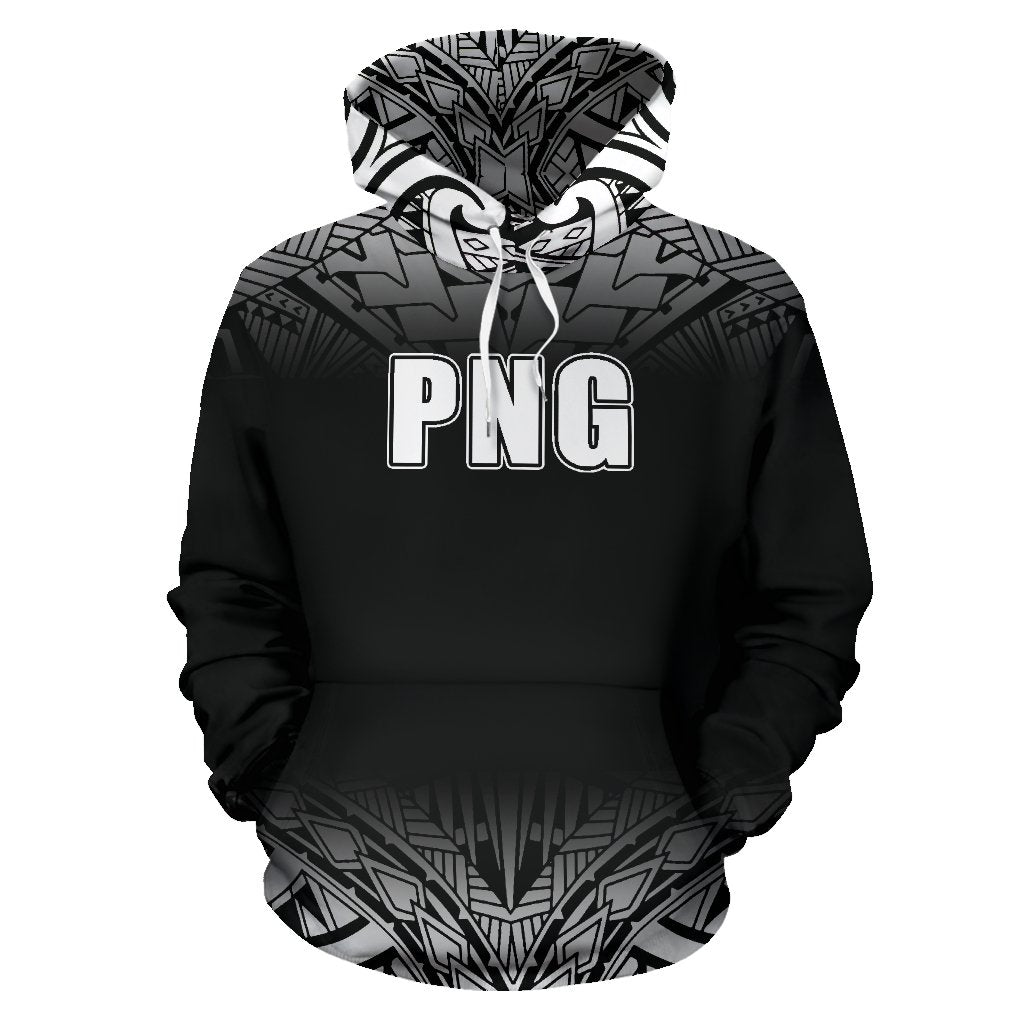 Papua New Guinea All Over Hoodie Fog Black Style - Polynesian Pride