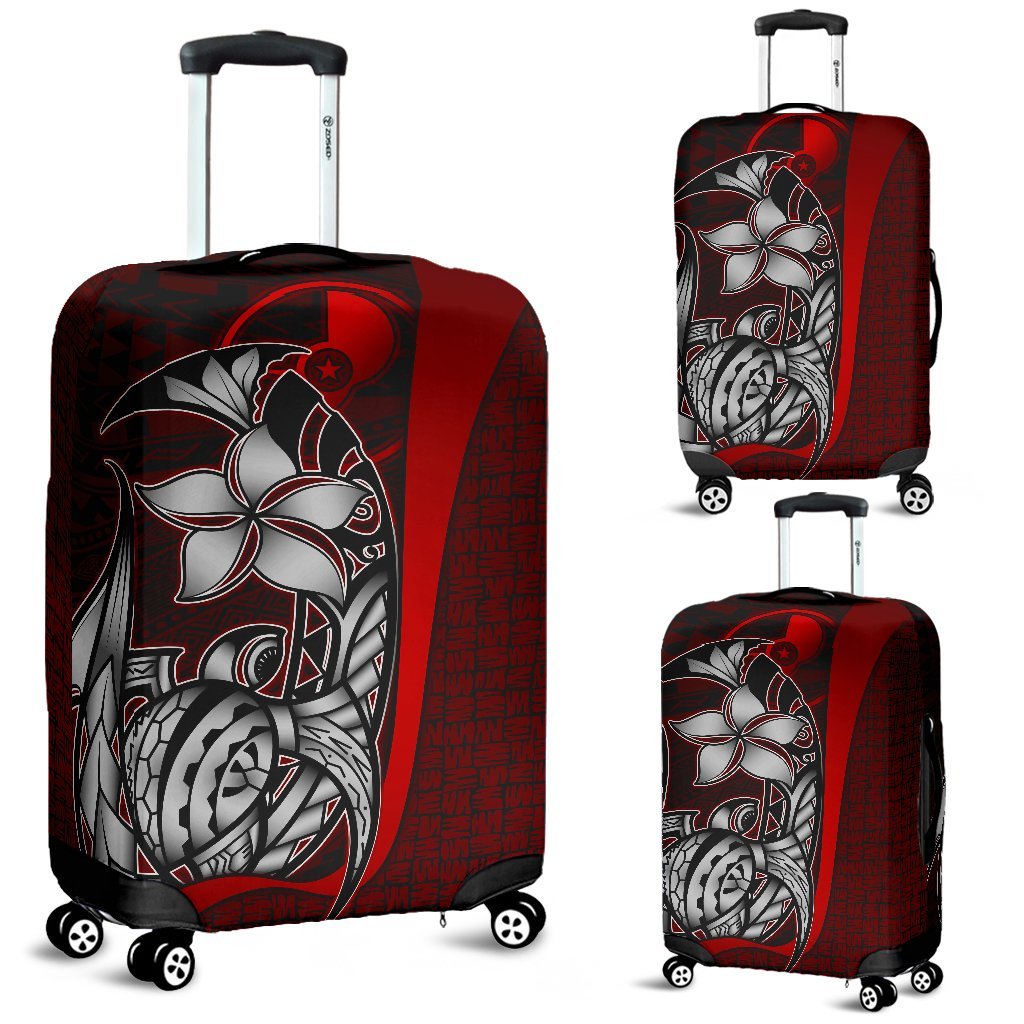 Yap Micronesian Luggage Covers Red - Turtle With Hook Red - Polynesian Pride