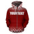 American Samoa All Over Custom Zip up Hoodie Polynesian Red Fog - Polynesian Pride