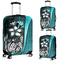 Samoa Polynesian Luggage Covers Turquoise - Turtle With Hook Turquoise - Polynesian Pride