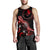 Yap Men Tank Top - Turtle With Blooming Hibiscus Red - Polynesian Pride