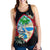 Guam Hibiscus Coat of Arms Women's Racerback Tank A02 Black - Polynesian Pride