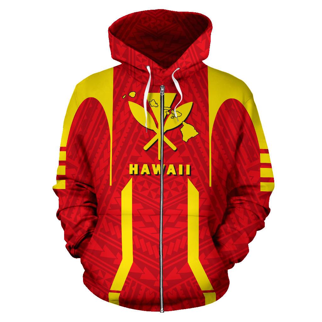 Hawaii Kanaka Polynesian Zip up Hoodie - Polynesian Pride