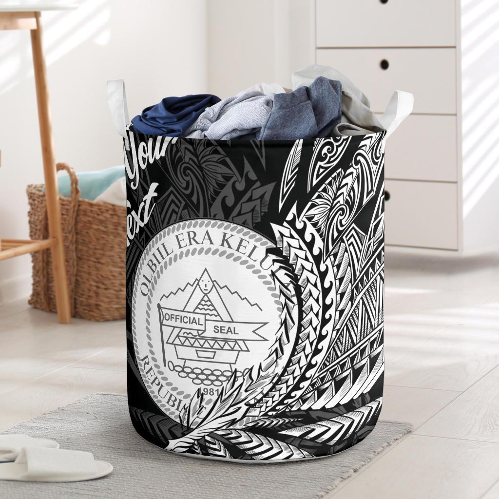 Palau Laundry Basket - Custom Personalised Wings Style Laundry Basket - Palau One Size Black - Polynesian Pride