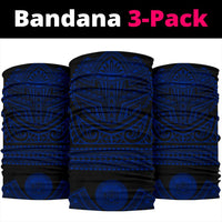 Hawaii State Bandana 3-Pack Nation Warrior Blue - Polynesian Pride