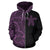 Turtle Hoodie Zip up Polynesian Half Style Violet - Polynesian Pride