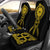 Tahiti Car Seat Covers - Tahiti Flag Polynesian Tribal Black Yellow Universal Fit Black - Yellow - Polynesian Pride